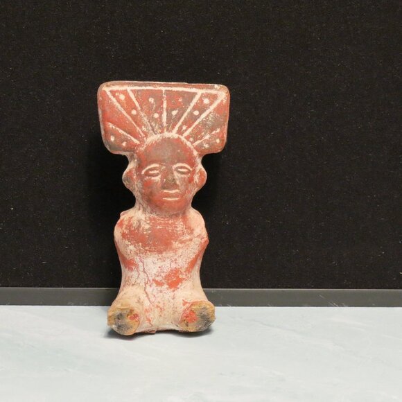 Vintage Latin American Clay Figure Sculpture/Pottery/ TerraCotta 6" - Picture 1 of 7